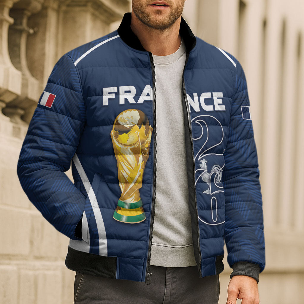 Custom France Football 2026 Bomber Puffer Jacket Road To Champions