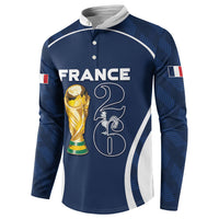 Custom France Football 2026 Button Sweatshirt Road To Champions
