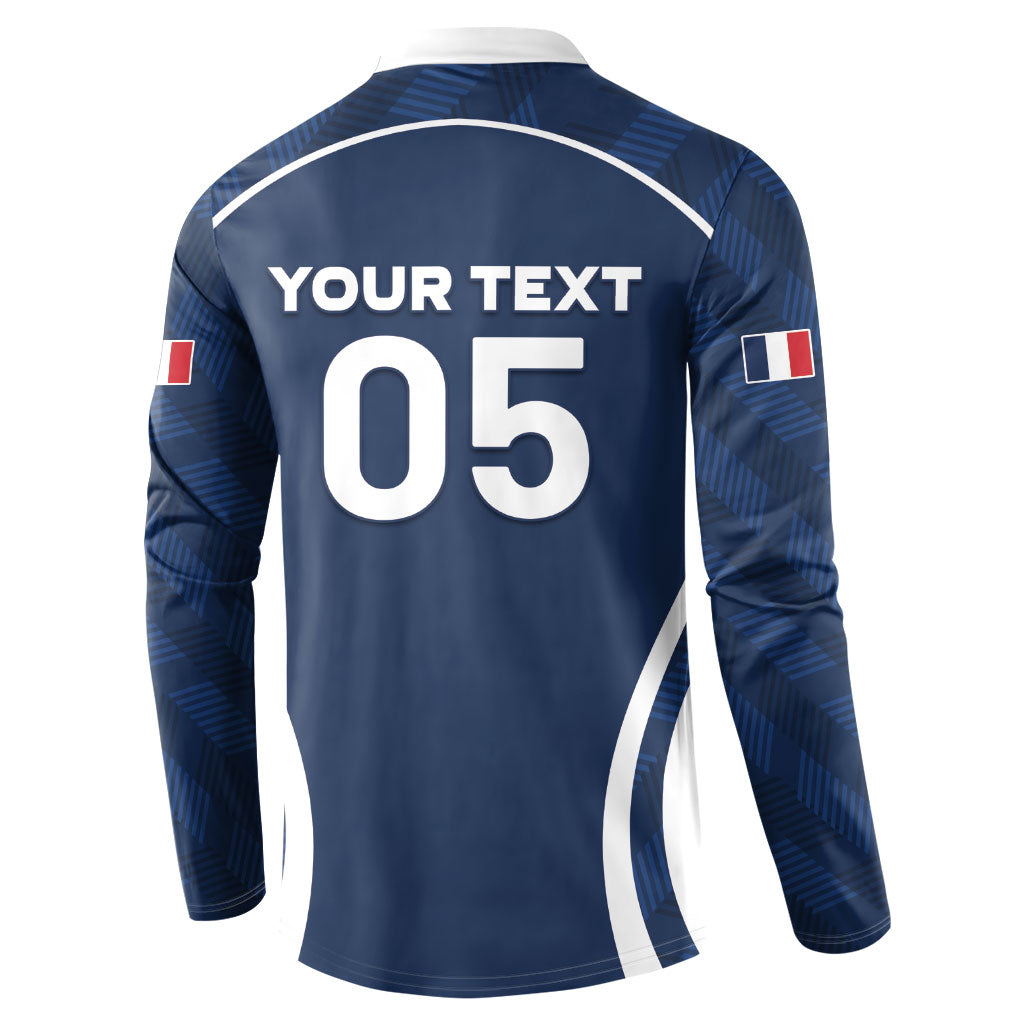 Custom France Football 2026 Button Sweatshirt Road To Champions