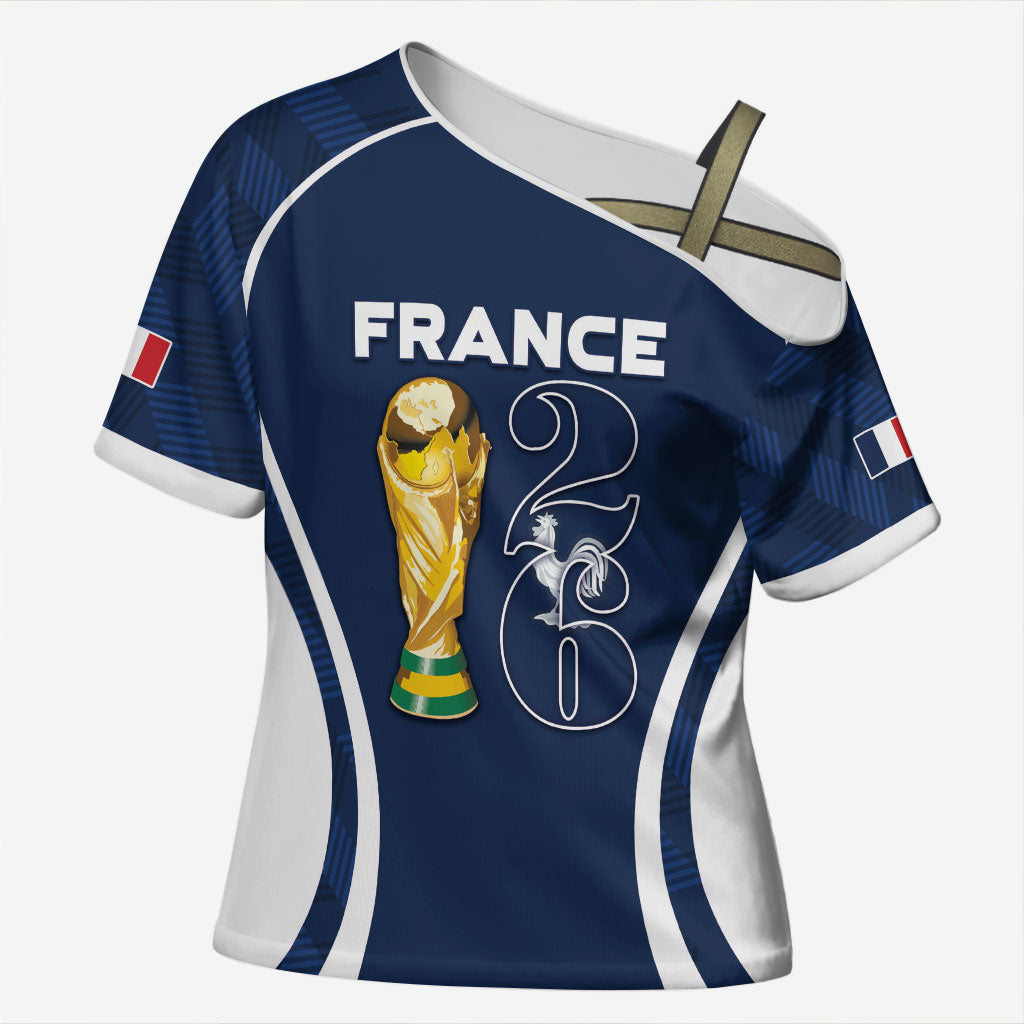 Custom France Football 2026 Cross Shoulder Shirt Road To Champions