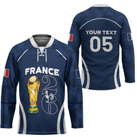 Custom France Football 2026 Hockey Jersey Road To Champions