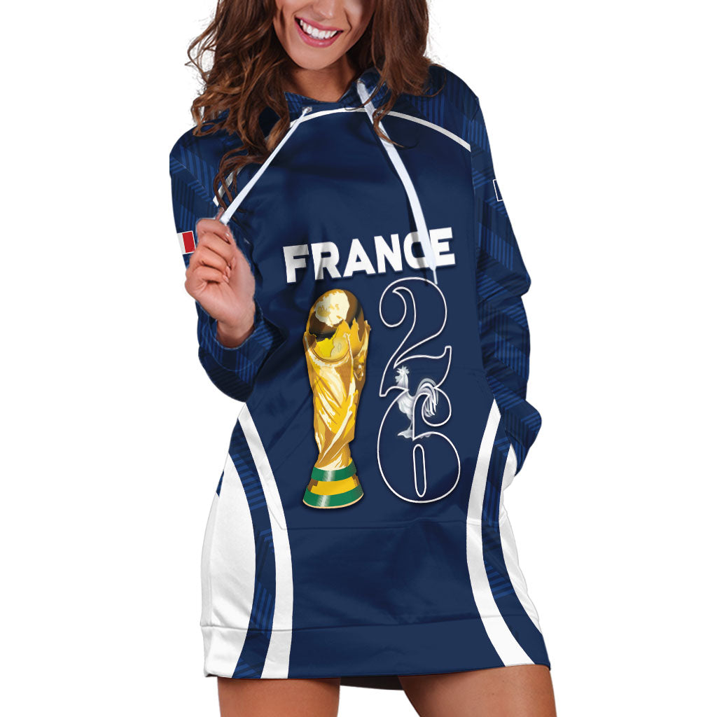 Custom France Football 2026 Hoodie Dress Road To Champions