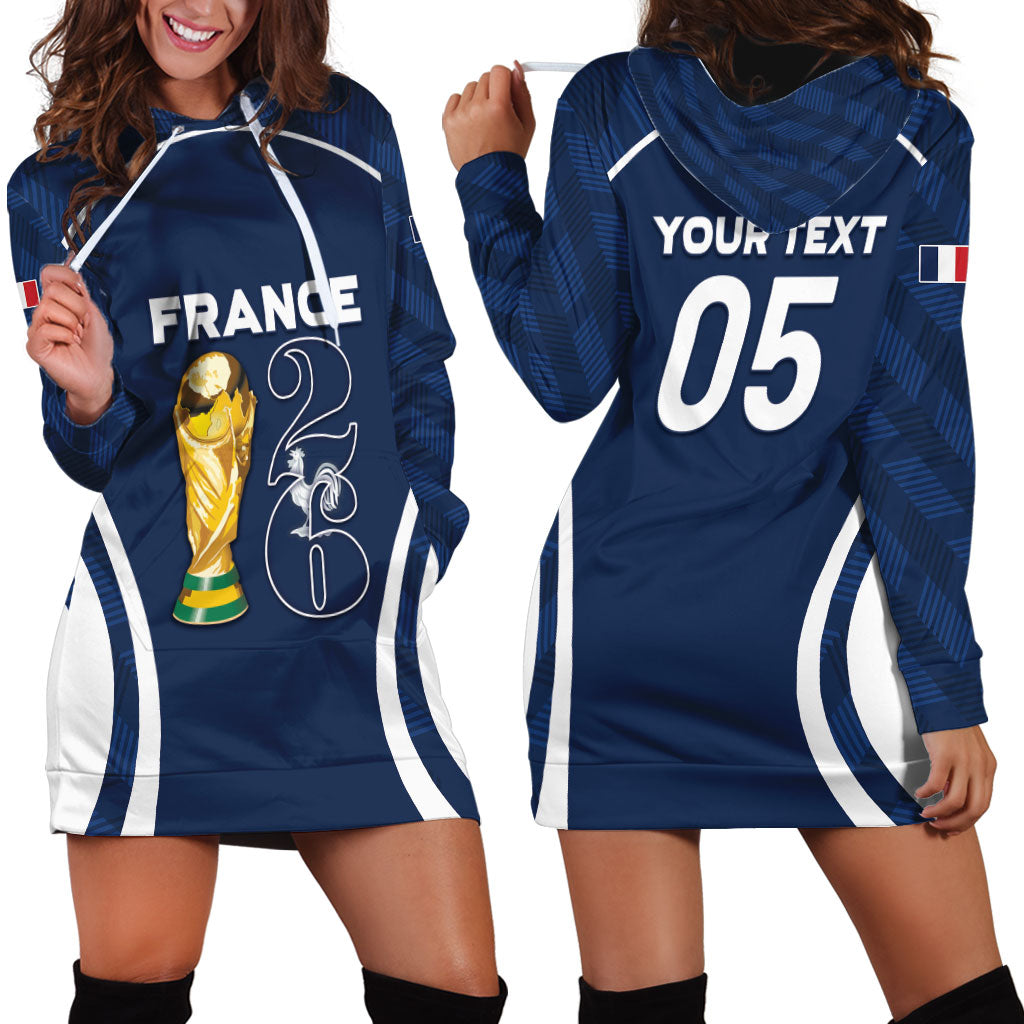 Custom France Football 2026 Hoodie Dress Road To Champions