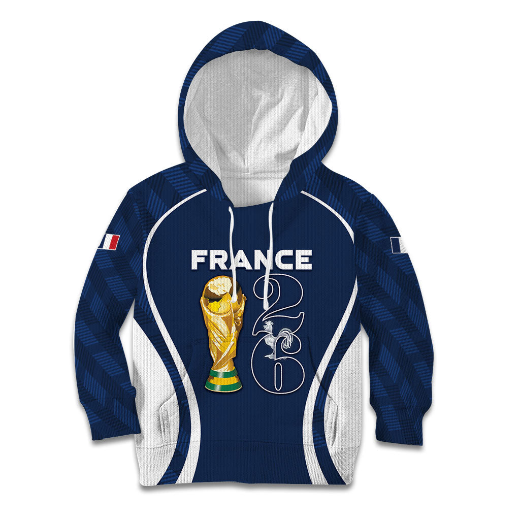 Custom France Football 2026 Kid Hoodie Road To Champions