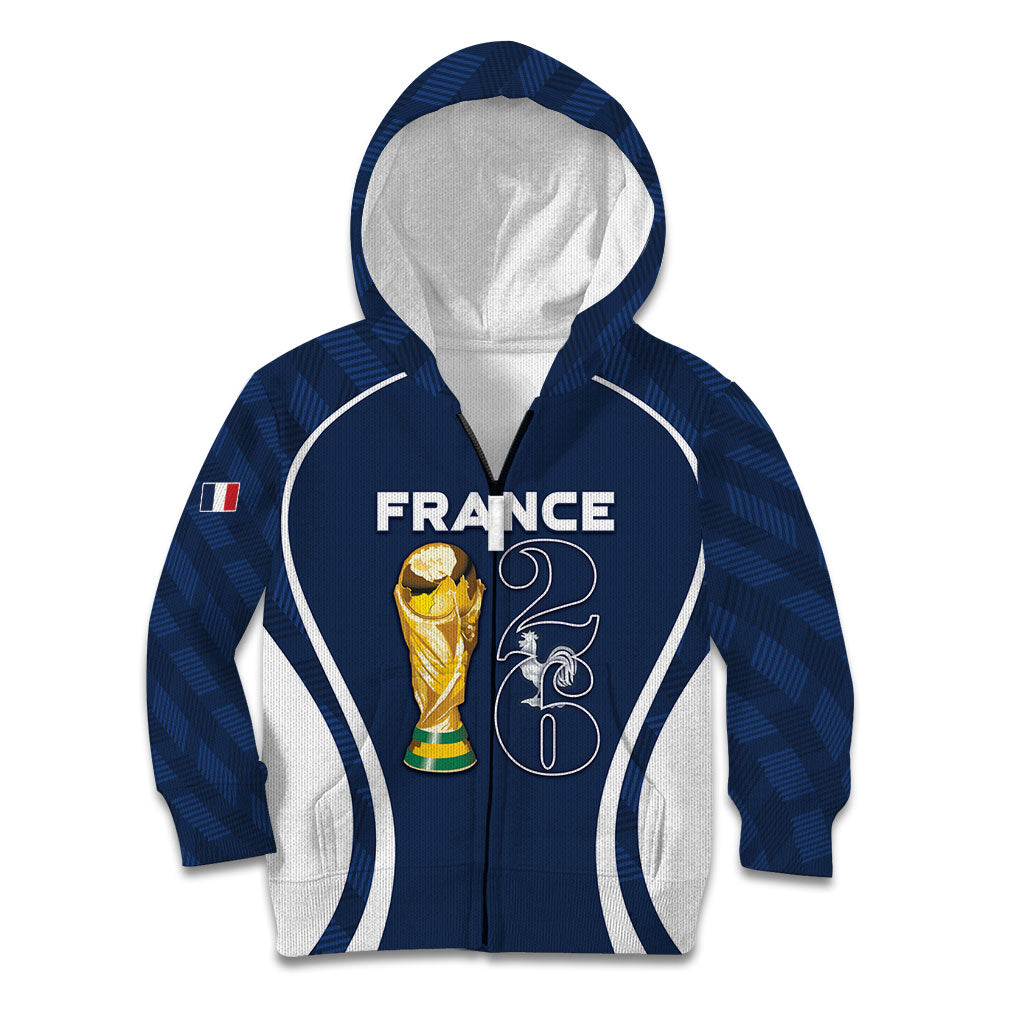 Custom France Football 2026 Kid Hoodie Road To Champions