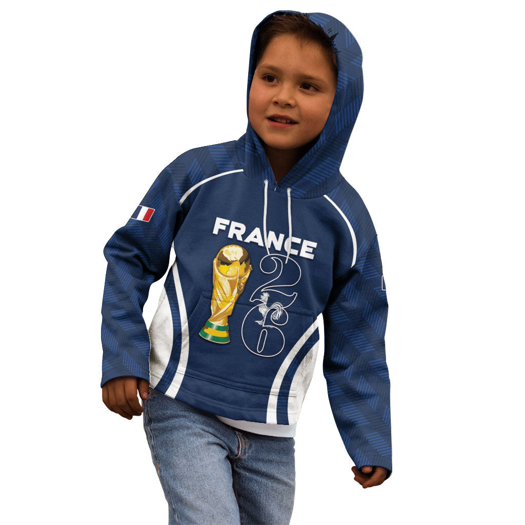 Custom France Football 2026 Kid Hoodie Road To Champions