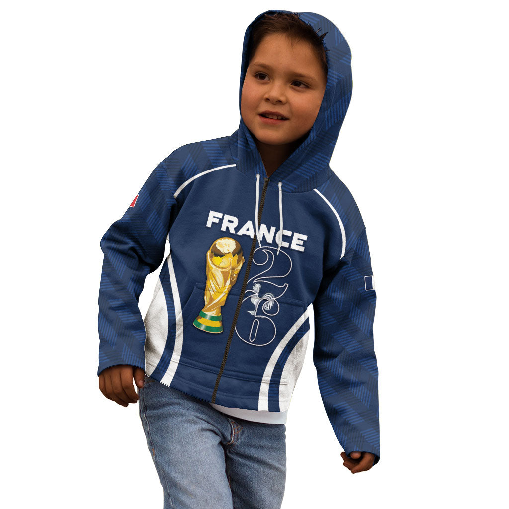 Custom France Football 2026 Kid Hoodie Road To Champions