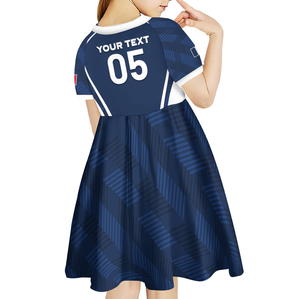 Custom France Football 2026 Kid Short Sleeve Dress Road To Champions