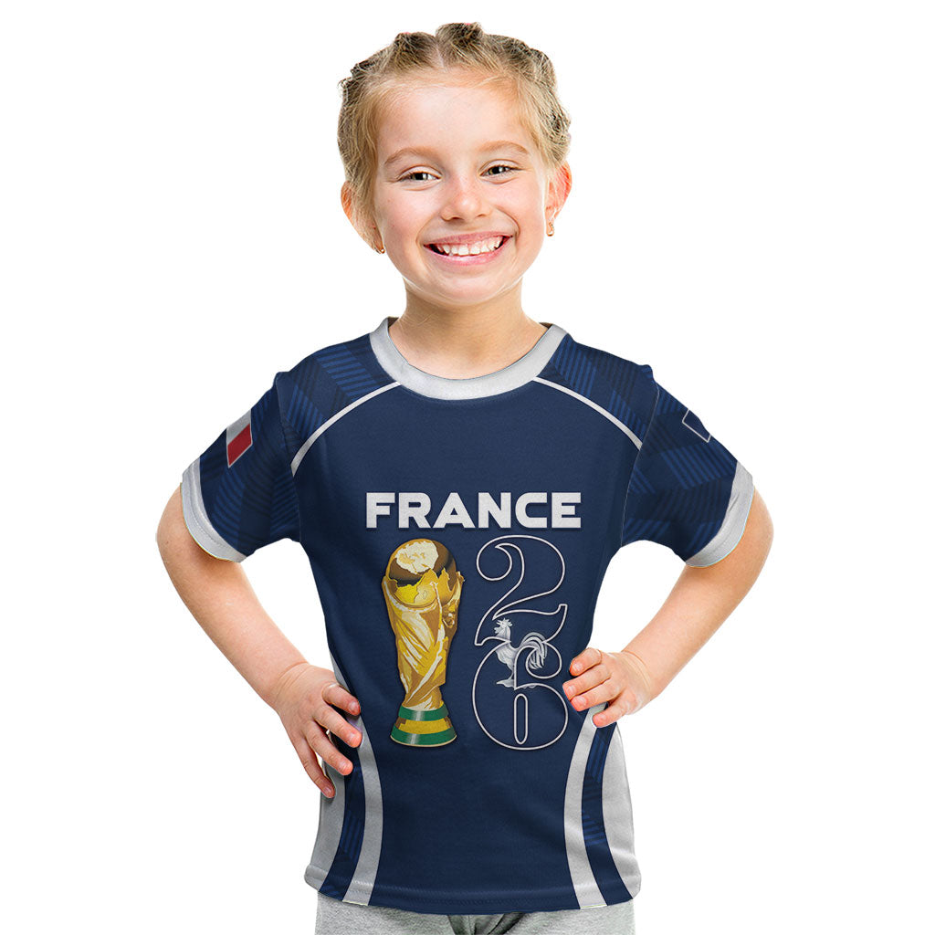 Custom France Football 2026 Kid T Shirt Road To Champions