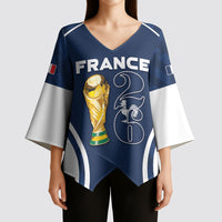 Custom France Football 2026 Kimono Sleeve Blouse Road To Champions