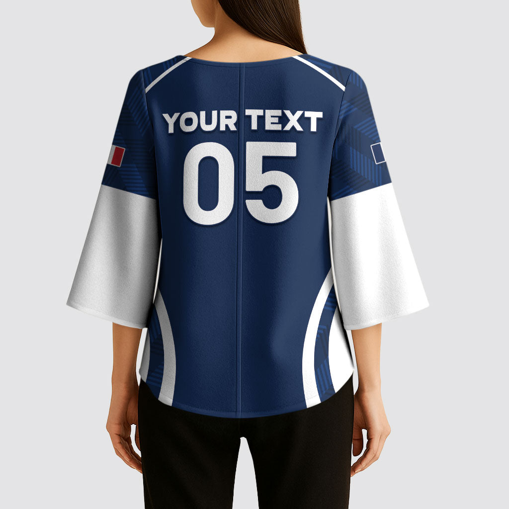 Custom France Football 2026 Kimono Sleeve Blouse Road To Champions