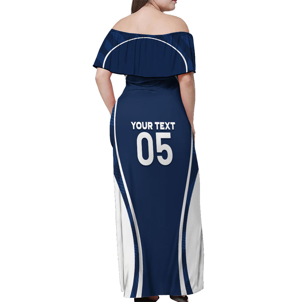Custom France Football 2026 Off Shoulder Maxi Dress Road To Champions