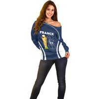 Custom France Football 2026 Off Shoulder Sweater Road To Champions