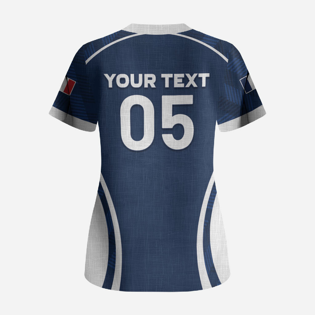 Custom France Football 2026 Scrub Top Road To Champions
