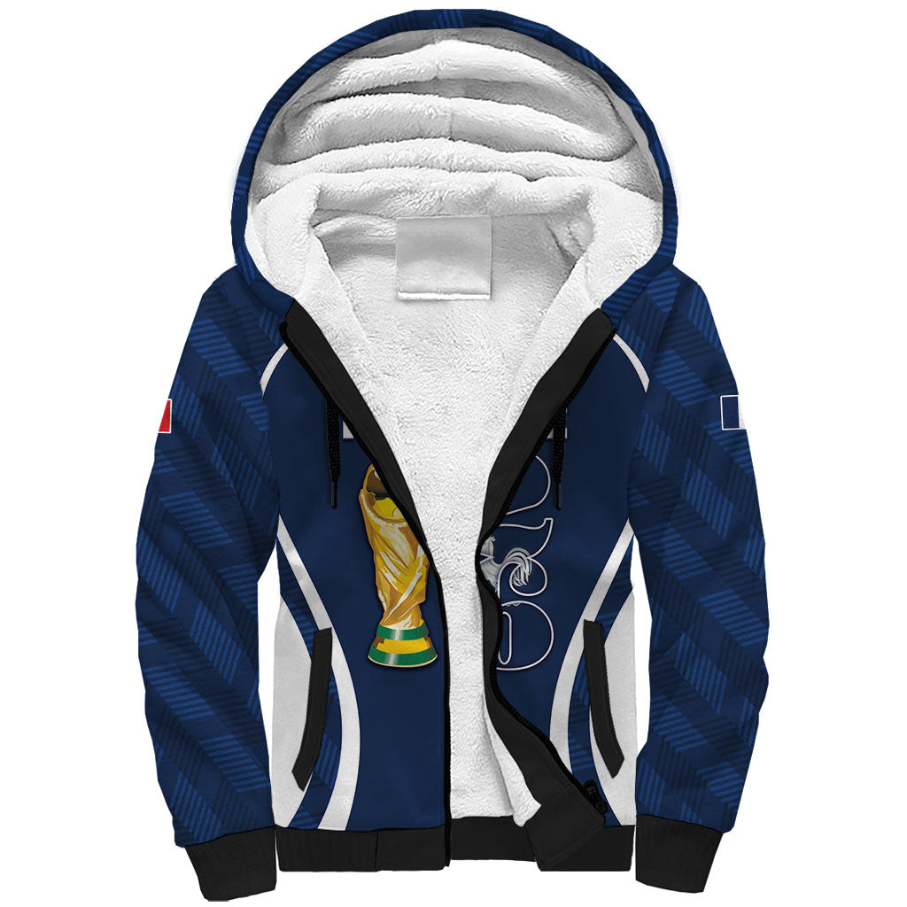 Custom France Football 2026 Sherpa Hoodie Road To Champions