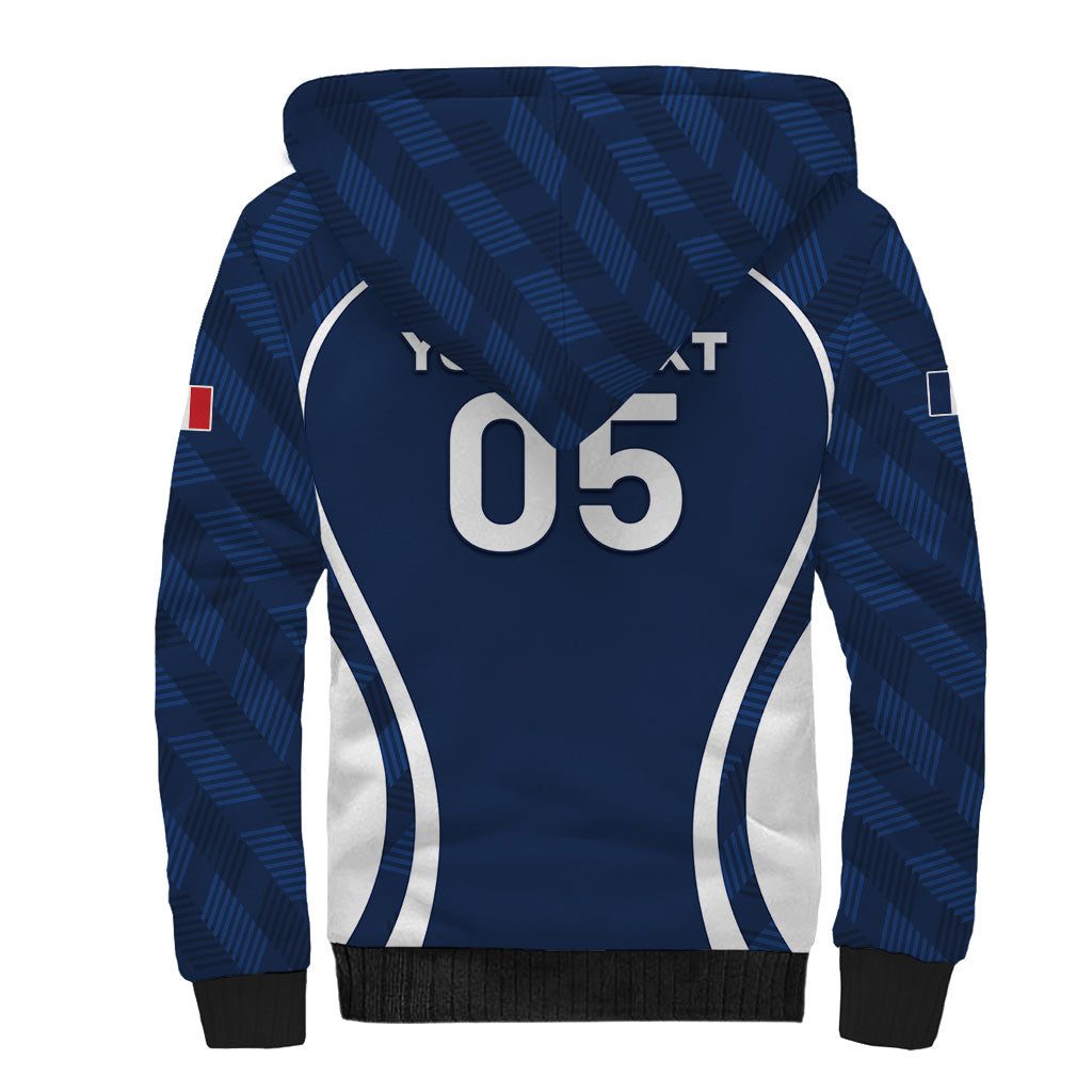 Custom France Football 2026 Sherpa Hoodie Road To Champions