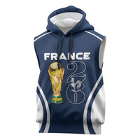Custom France Football 2026 Sleeveless Hoodie Road To Champions