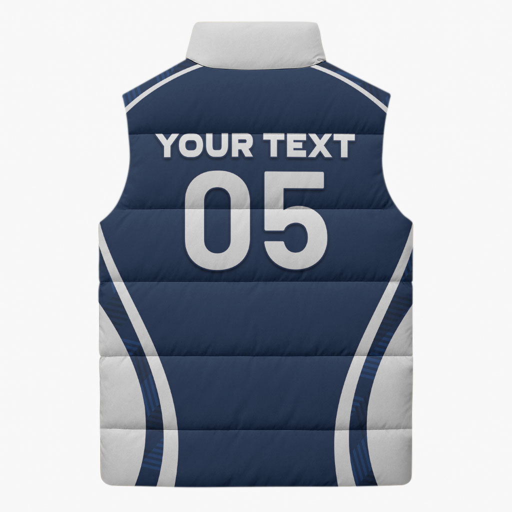 Custom France Football 2026 Sleeveless Puffer Jacket Road To Champions