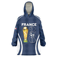 Custom France Football 2026 Wearable Blanket Hoodie Road To Champions