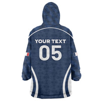 Custom France Football 2026 Wearable Blanket Hoodie Road To Champions