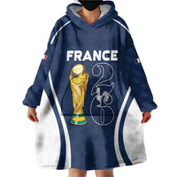 Custom France Football 2026 Wearable Blanket Hoodie Road To Champions