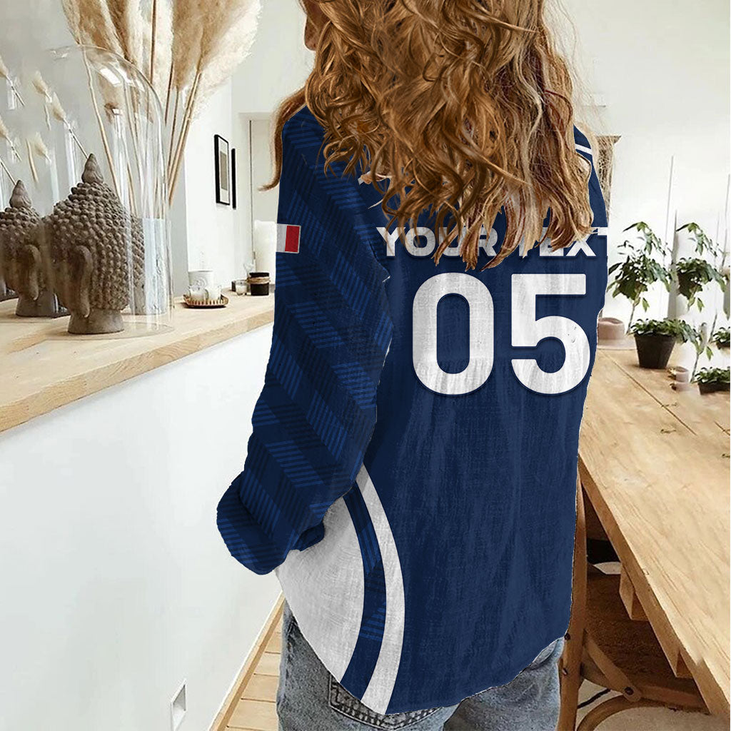 Custom France Football 2026 Women Casual Shirt Road To Champions