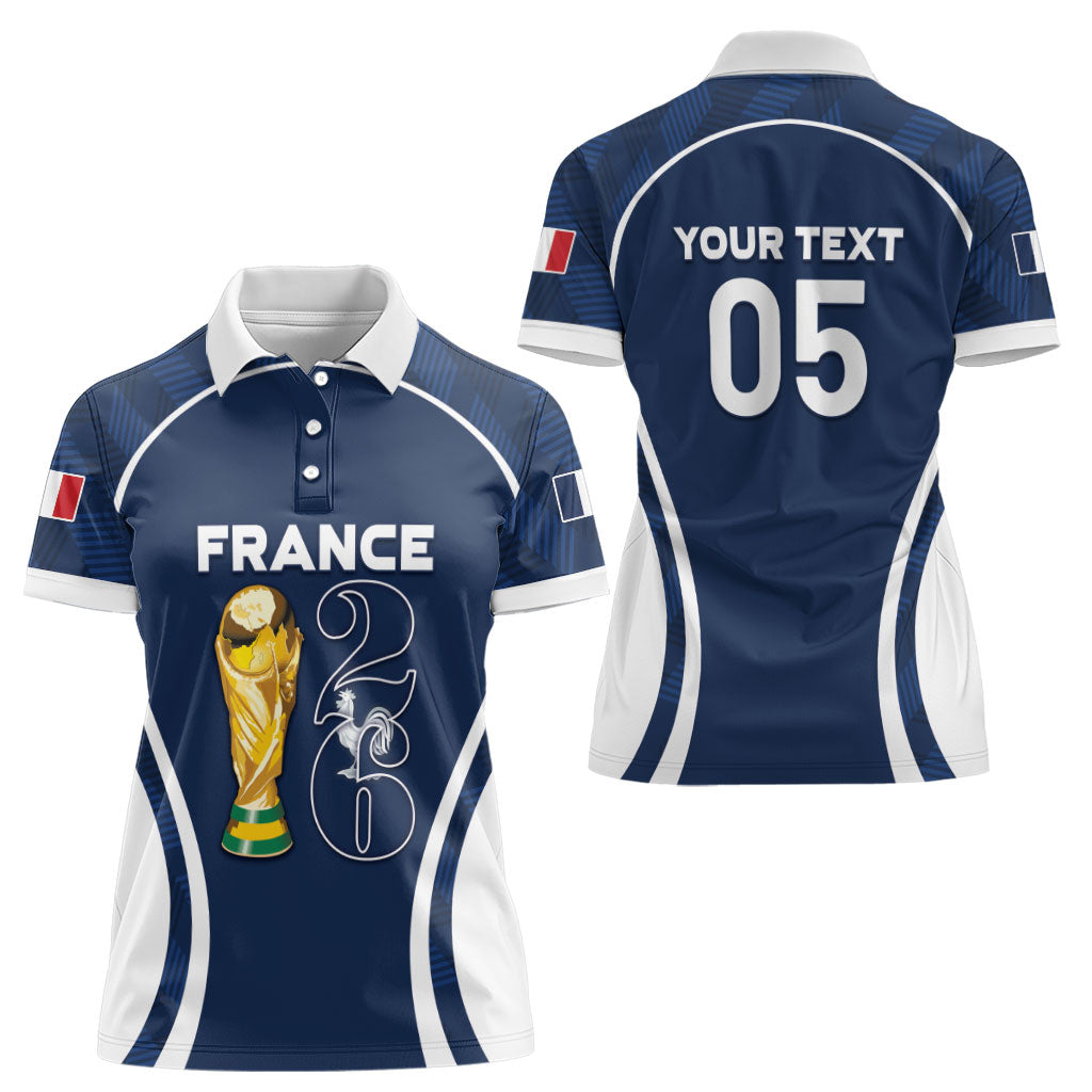 Custom France Football 2026 Women Polo Shirt Road To Champions