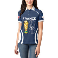 Custom France Football 2026 Women Polo Shirt Road To Champions