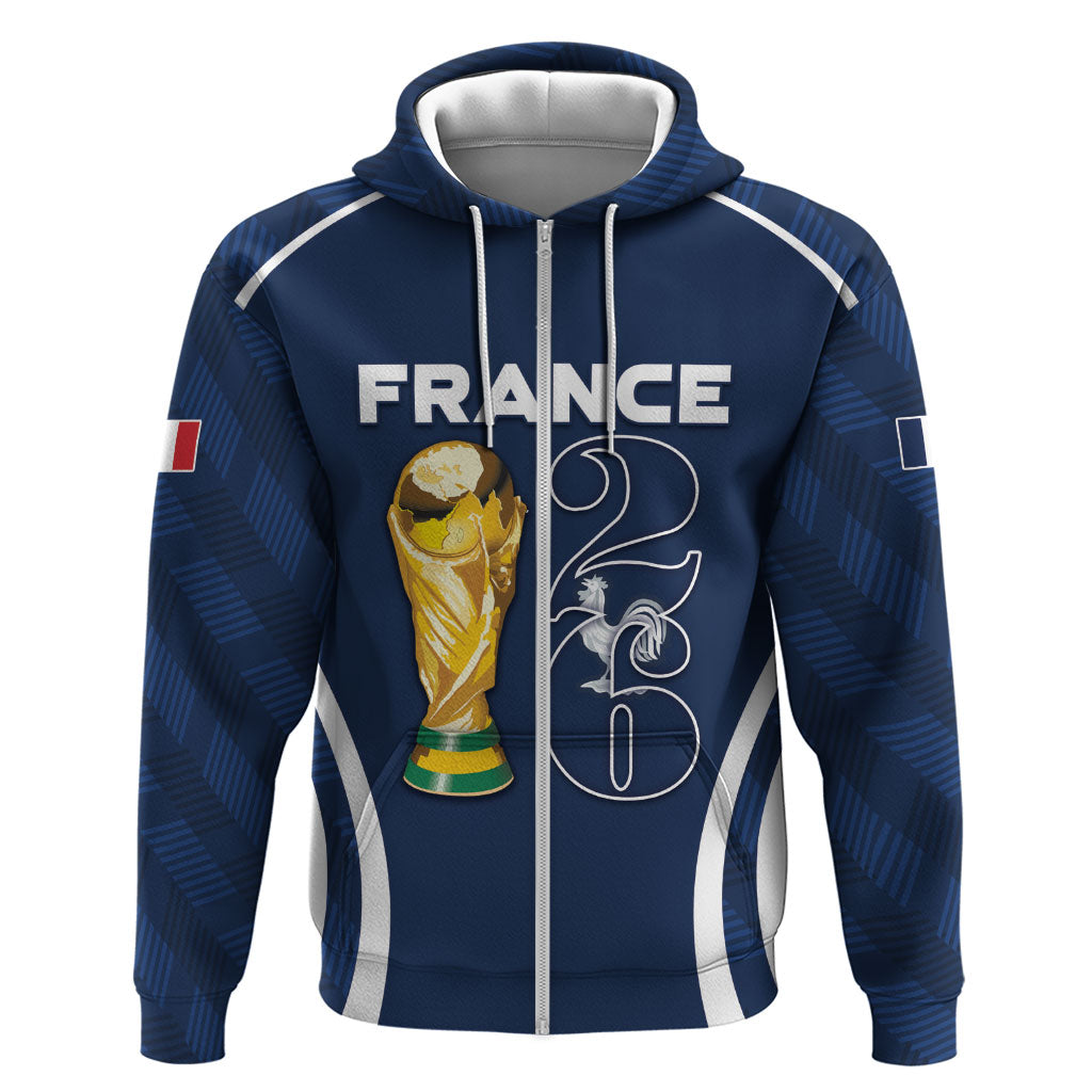 Custom France Football 2026 Zip Hoodie Road To Champions