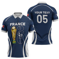 Custom France Football 2026 Zipper Polo Shirt Road To Champions