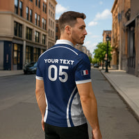 Custom France Football 2026 Zipper Polo Shirt Road To Champions