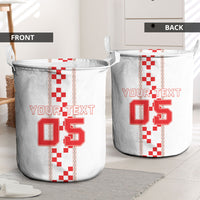 Custom Croatia Football 2026 Laundry Basket Hrvatska Vatreni Checkerboard Style