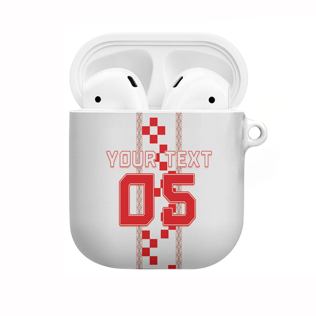 Custom Croatia Football 2026 AirPods Case Hrvatska Vatreni Checkerboard Style