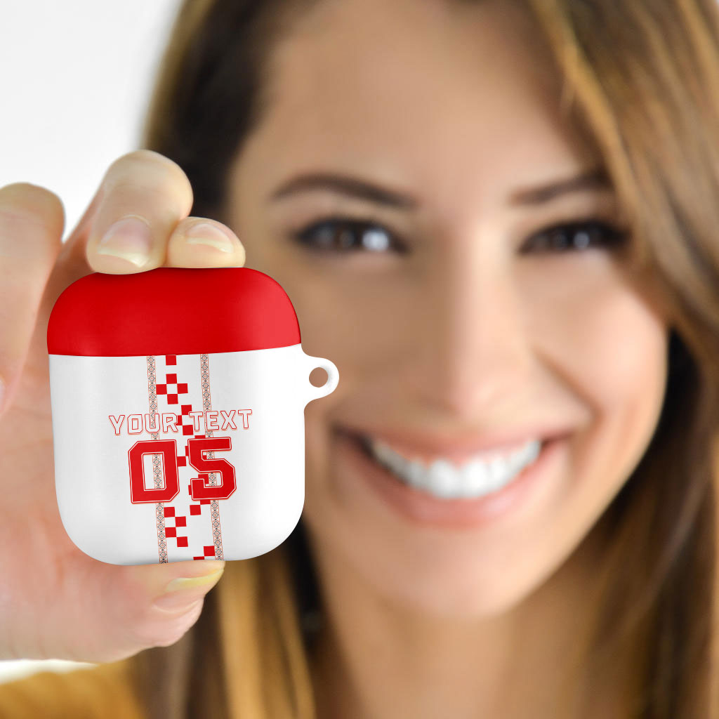 Custom Croatia Football 2026 AirPods Case Hrvatska Vatreni Checkerboard Style
