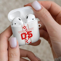 Custom Croatia Football 2026 AirPods Case Hrvatska Vatreni Checkerboard Style