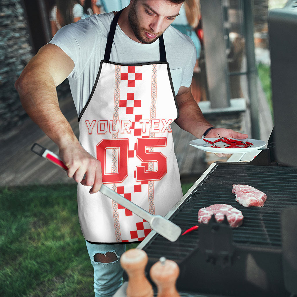 Custom Croatia Football 2026 Apron Hrvatska Vatreni Checkerboard Style