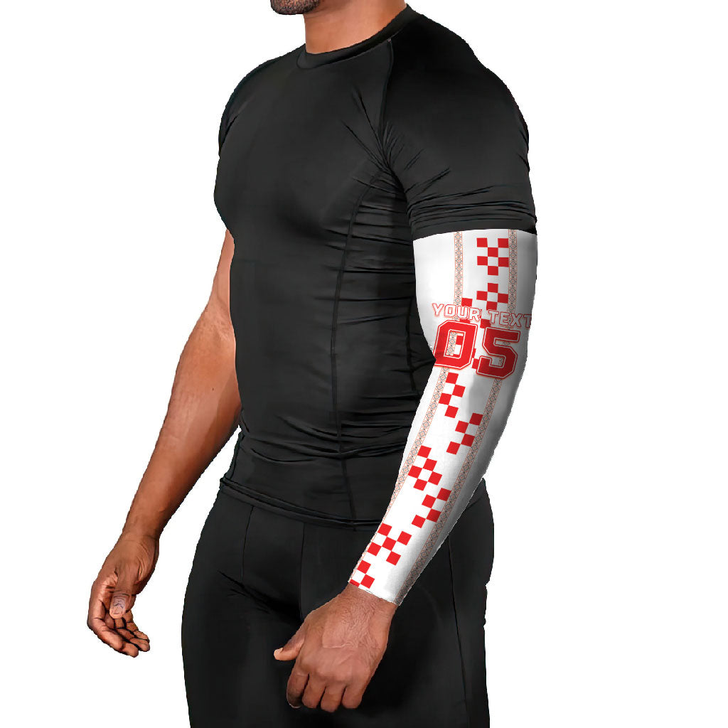 Custom Croatia Football 2026 Arm Sleeves Hrvatska Vatreni Checkerboard Style