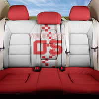 Custom Croatia Football 2026 Back Car Seat Cover Hrvatska Vatreni Checkerboard Style