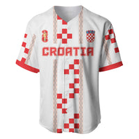Custom Croatia Football 2026 Baseball Jersey Hrvatska Vatreni Checkerboard Style