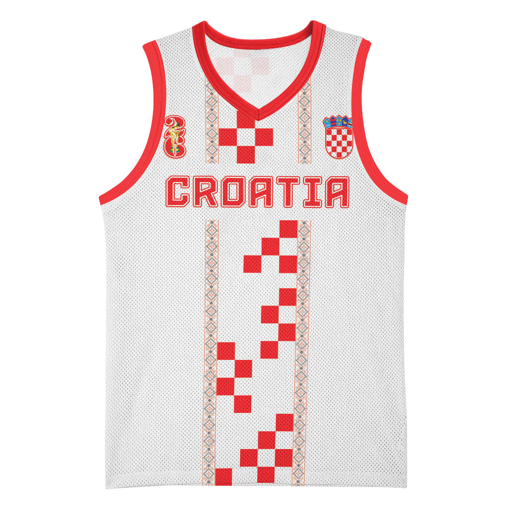 Custom Croatia Football 2026 Basketball Jersey Hrvatska Vatreni Checkerboard Style