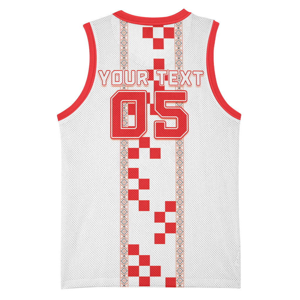Custom Croatia Football 2026 Basketball Jersey Hrvatska Vatreni Checkerboard Style
