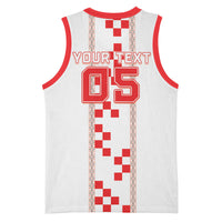 Custom Croatia Football 2026 Basketball Jersey Hrvatska Vatreni Checkerboard Style