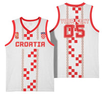 Custom Croatia Football 2026 Basketball Jersey Hrvatska Vatreni Checkerboard Style