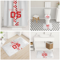 Custom Croatia Football 2026 Bathroom Set Hrvatska Vatreni Checkerboard Style
