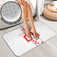 Custom Croatia Football 2026 Bathroom Set Hrvatska Vatreni Checkerboard Style