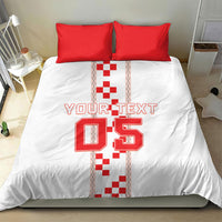 Custom Croatia Football 2026 Bedding Set Hrvatska Vatreni Checkerboard Style