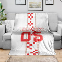 Custom Croatia Football 2026 Blanket Hrvatska Vatreni Checkerboard Style