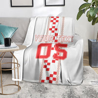 Custom Croatia Football 2026 Blanket Hrvatska Vatreni Checkerboard Style