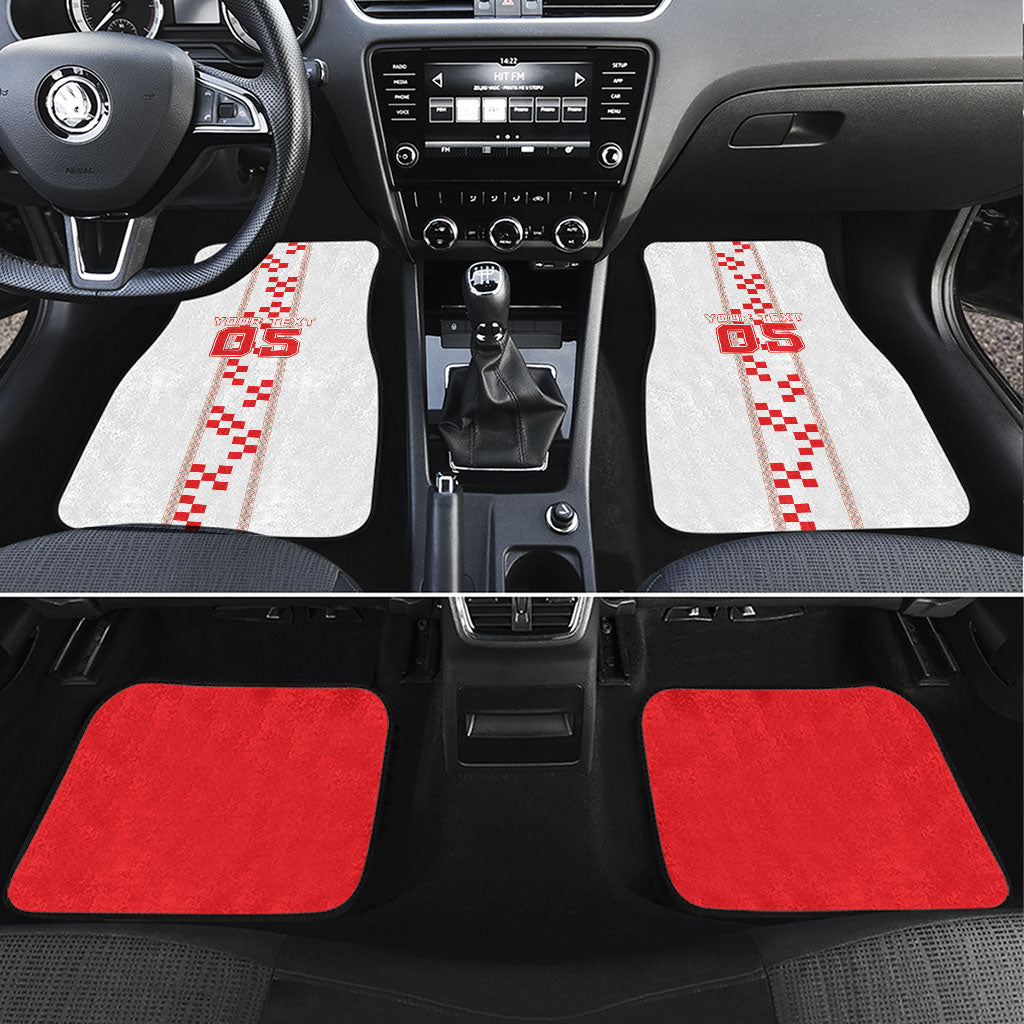 Custom Croatia Football 2026 Car Mats Hrvatska Vatreni Checkerboard Style