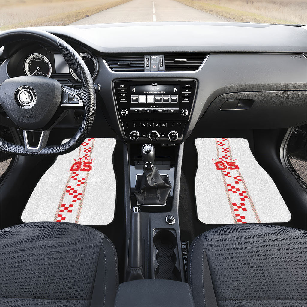 Custom Croatia Football 2026 Car Mats Hrvatska Vatreni Checkerboard Style